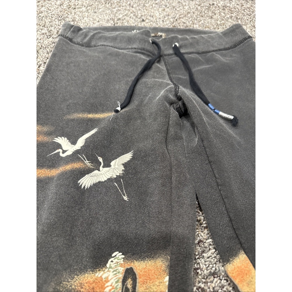 Paparazzi Women's Sweatpants 100% Cotton Crane Scenic Asian Themed Size XS Low - Picture 4 of 11